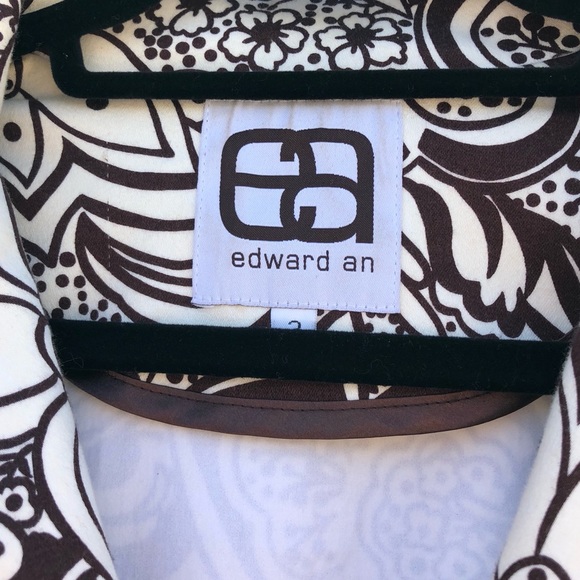 Edward An floral lightweight long jacket with tie - Picture 5 of 5